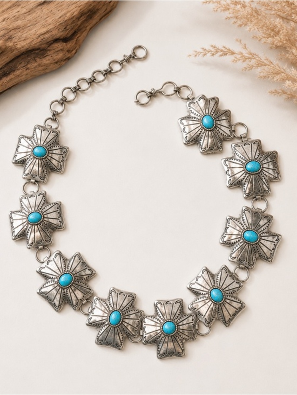 Turquoise Chain Belt | Western Boho